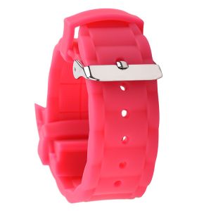 Unisex Silicone Rubber Watch Strap Bands Curved End 20mm