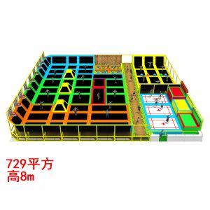 Professional Indoor Trampoline Park With Pvc Pp Nylon Materials