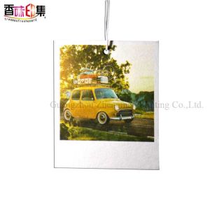 Eco Friendly Hanging Paper Air Freshener Two Sides Printing