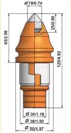 Round Shank Stump Cutting Teeth , Road Milling Teeth Conical Teeth Body Design
