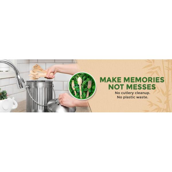 Make memories not messes no cutlery cleanup no plastic waste