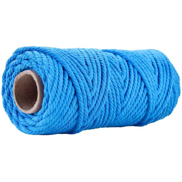 50m Dusty Pink Macrame Cord 5mm ISO9001 Pink Cotton Rope 3 Strands