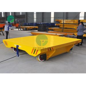 Flatbed Automatic Motorized Rail Guided Foundry Industry Transfer Carts