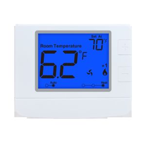 Wall Mount Non Programmable Thermostat 24V Blue Backlight