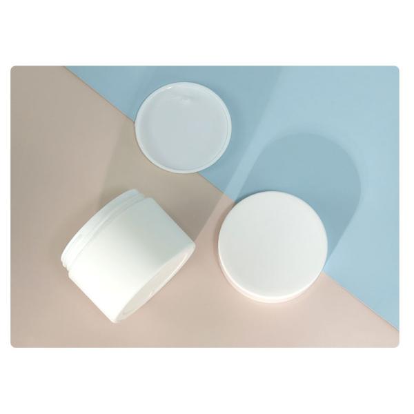 Acceptable Customer's Logo Simple Custom PP Plastic Face Cream Double Layer Eye Cream Moisturizer Cosmetic Jar Containers