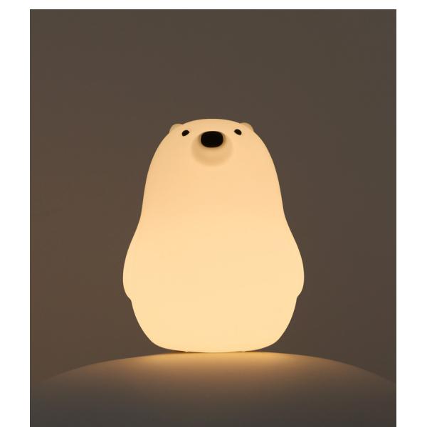 Kawai Bear Kids Baby Nursery Bedroom Night Light lamp Gifts Silicone Bear Light Kids Night Light