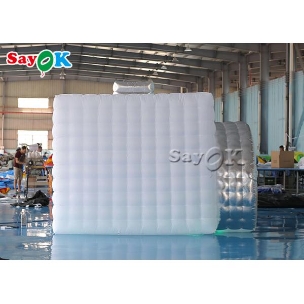 Inflatable Party Tent Foldable LED Promotion Inflatable Photo Booth With Air Blower White Color