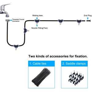 Atomization Water Misting Brass Nozzle Connectors Low Pressure Watering