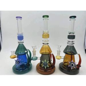 Custom 9" Borosilicate Glass Smoking Water Pipe 5.0mm Or 7.0mm Hand Blown