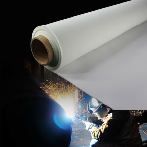 M0 Certified PU Coated Fiberglass Fabric 460 g/sqm 0.41 mm for Passive Fire