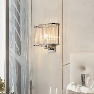 High Temperature Resistant Clear Glass Wall Sconces High Transmittance AC220V