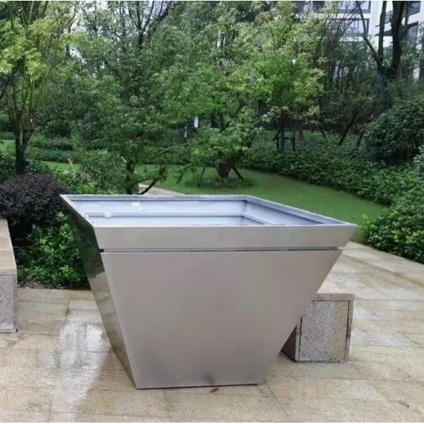Outdoor giant tree planter luxury stainless steel tree pot planters