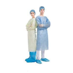 125x145cm Disposable CPE Gown , Surgical Plastic Gown AAMI Level 4