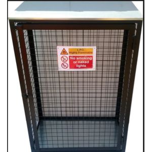 Black Powder Coating Gas Cylinder Cages Flexible / Foldable Easy Install