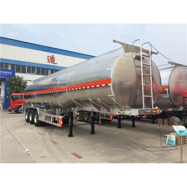 48CBM Tri - Axle Fuel Tanker Semi Trailer 6 Double Brake Chamber