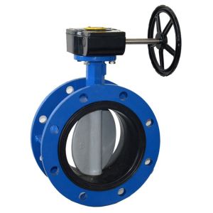 Large Size DN100-DN2600 DI Ductile Iron Double Eccentric Flanged Butterfly Valve