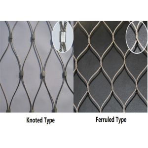 Quality 2mm 2 Types Stainless Steel Wire Rope Mesh For Decoration And Safety Project for sale