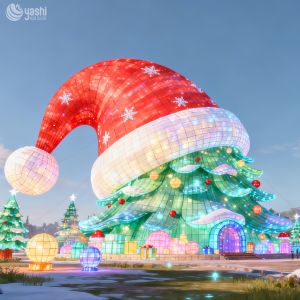 Artisan Christmas Tree Lanterns for Holiday Light Festivals and Christmas