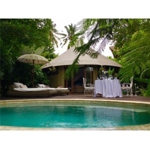 Resort Lodge Luxury Hotel Tents 20-100 Square Meters PVDF Membrane Tensile Shade