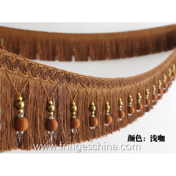 Handmade fashionable chain beads lace tassels fringes for curtain/sofa/pillow/stage decoration