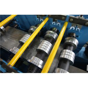 Galvanized Steel Downspout Roll Forming Machine Hydraulic Decoiler 1 Inch Chain