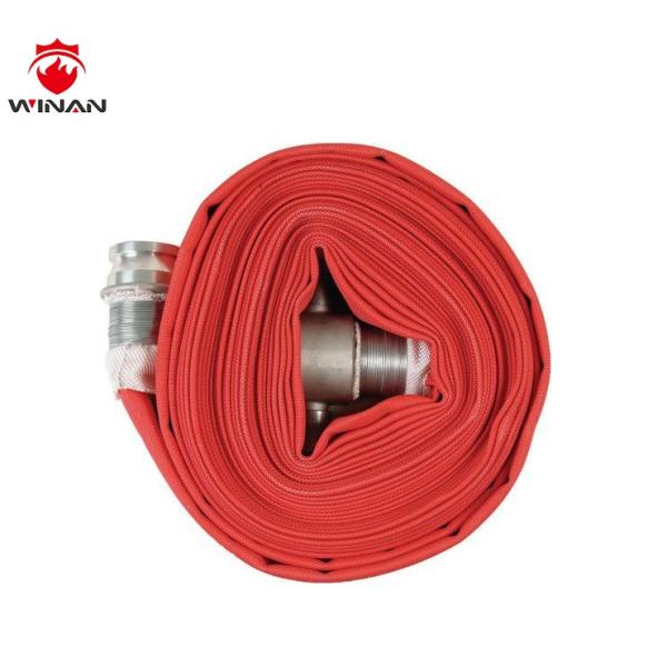 Lightweight Portable Fire Hose Reel 100 Ft 8 12 Inch Red Vintage Wildland