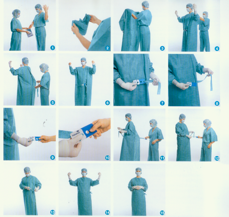 Anti Bacteria Disposable Medical Gowns , SMS Safety Protective Clothing