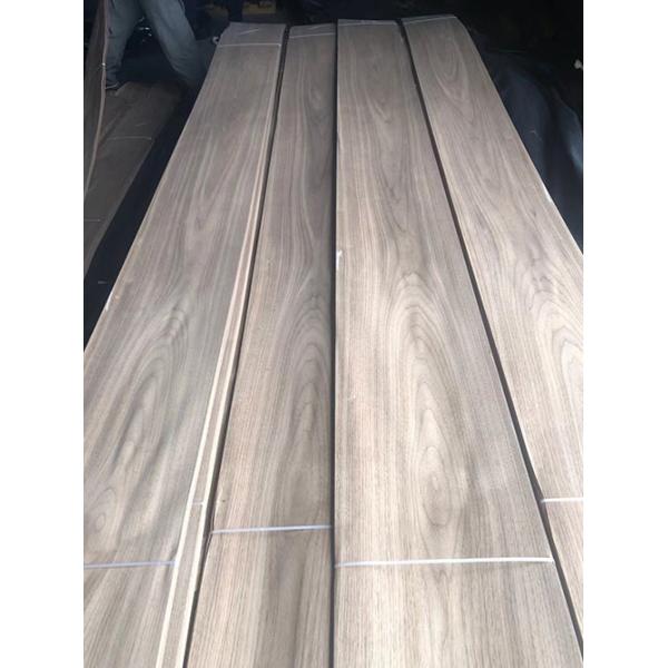 Buy Crown Cut American Walnut Wood Veneer 0.45mm Thick 250cm Length at wholesale prices