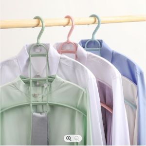 3 Layers Wide Shoulder Hangers Plastic Fish Bone Shape