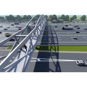 Crossing Peace Pedestrian Overpass Bridge Design Segmental Preassemble Railway
