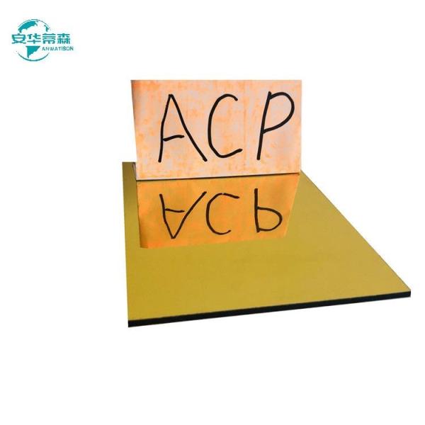 Buy Mirror Board Decorative Wall ACM Panel 3mm 6mm Silver Gold Aluminum Composite Sheet at wholesale prices