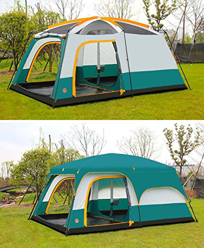 8 to 12 person Tent Triple Camping Tent Three Rooms Family Camping Tents Well-ventilated Waterproof (HT6100)