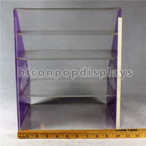 Custom Signage Acrylic Display Case 4 Tier Acrylic Display Shelf 10.5 * 9.5 * 13