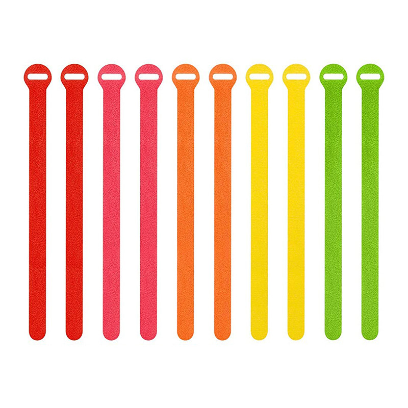 Quality 100% Nylon Reusable Cable Ties Multi Purpose Adjustable Velcro Cable Management Ties for sale