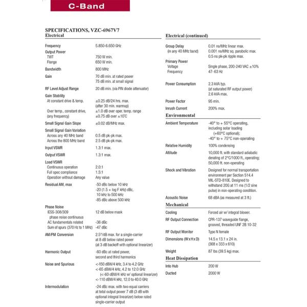 750W Outdoor TWT Amplifier for Satellite Communications