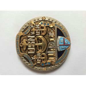 High quality custom 3D Custom Metal Challenge Coin,South africa badge maker