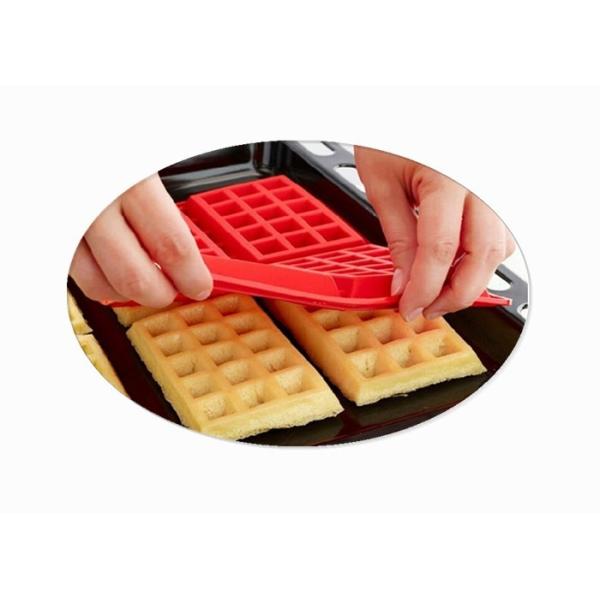 Kitchen Rectangle Silicone Baking Molds / Silicone Waffle Mould Bakeware Cooking