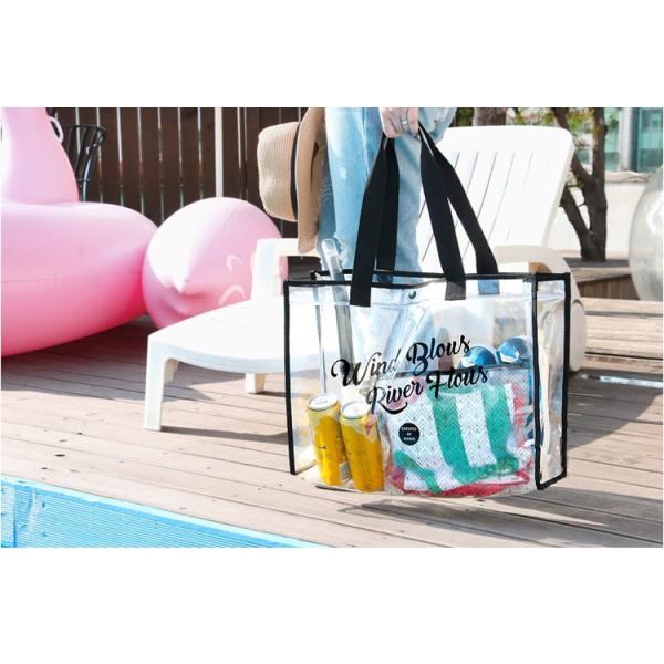 Wholesale clear PVC Waterproof Shopping Bag Transparent Hand Bag