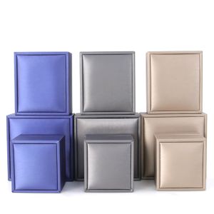 Customized Hanhong Logo LED Jewelry Box for Luxury Faux Leather Personalized