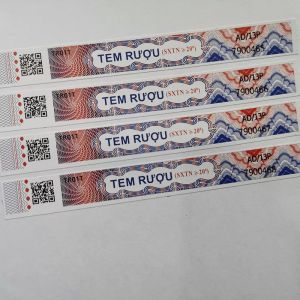 CMYK Printing Security Sticker Custom Personalized Wine Label Gloss Lamination