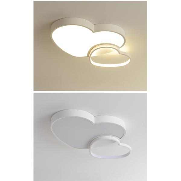 Modern simple creative heart-shaped led ceiling light for children's room bedroom room