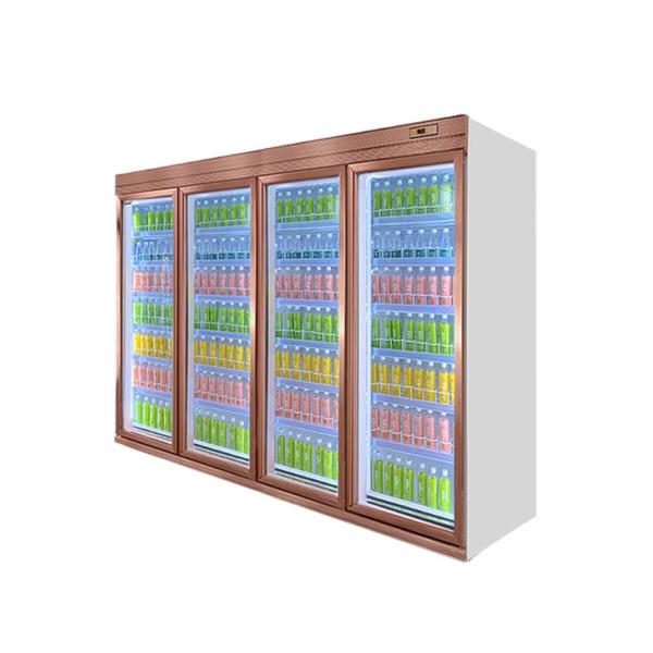 Buy Customization HD Glass Supermarket Upright Beverage Cooler With N Doors at wholesale prices