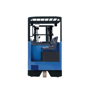 Seat Type Electric Pallet Stacker Of Bolt Fixed Back Cover With Protect Overhead