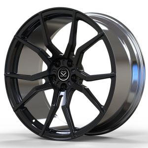 18x8/35/5x114.3/66.1 Polished Black Face 1 Piece Alloy Wheels For NISSAN ARIYA