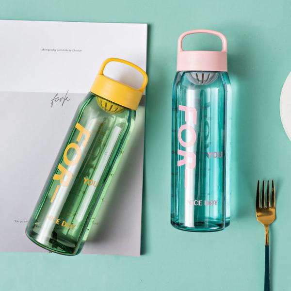 50oz 700ml Water Bottle Plastic Flower Tea Personalized Plastic Water Bottles In Bulk With Printing Logo For Sports Offices Homes