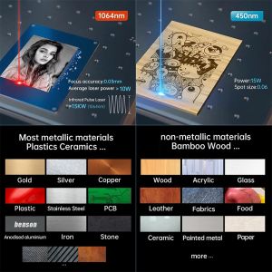 New Programmable Fiber Laser Marking Machines Laser Printer Engraver for Gold