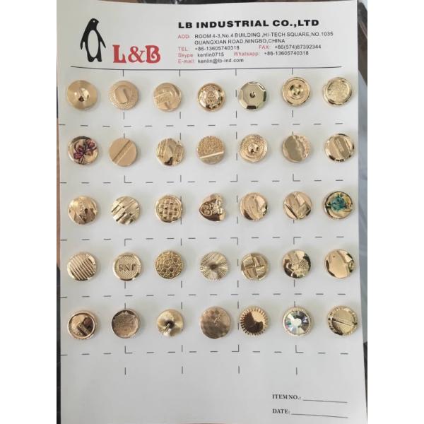 wholesale Zinc Alloy Screw Jean Button Custom brand logo metal button