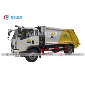 HOWO LHD Rear Load Garbage Compactor Truck 6wheelers 12m3