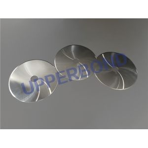 Metal Grey Steel Steel Cutting Blade / Cigarette Circular Knife Delivers Long