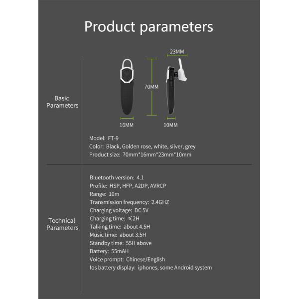 celebrities_-.jpg Product Description Product name Producentre PDHF88 wireless handsfree headphones business BT headset